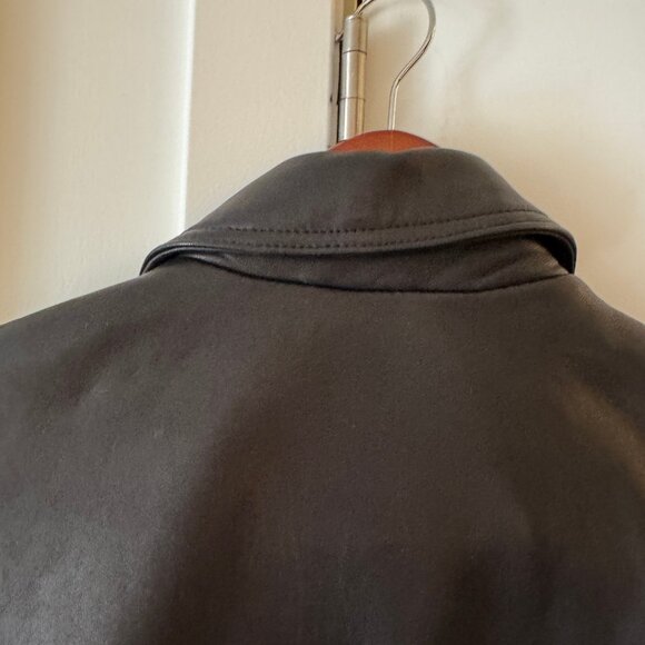 VINTAGE CALVIN KLEIN Y2K 90S STYLE PADDED LEATHER JACKET SIZE SMALL - Picture 7 of 11